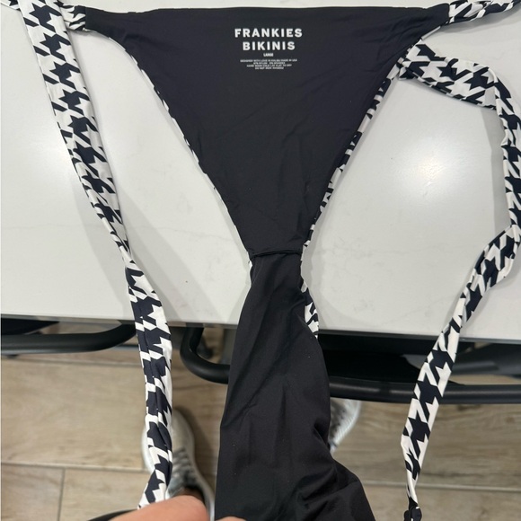 Frankie's Bikinis Black and White Patterned Bikini - Picture 2 of 3